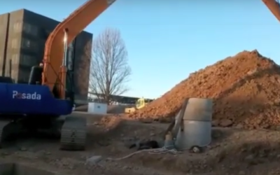 excavadora de brazo largo para excavación profunda