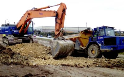 excavación movimiento de tierras accesos Musel Gijón