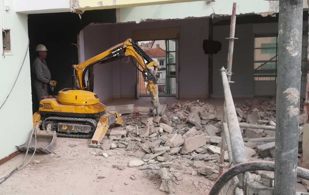 demolicion edificio en Zamora