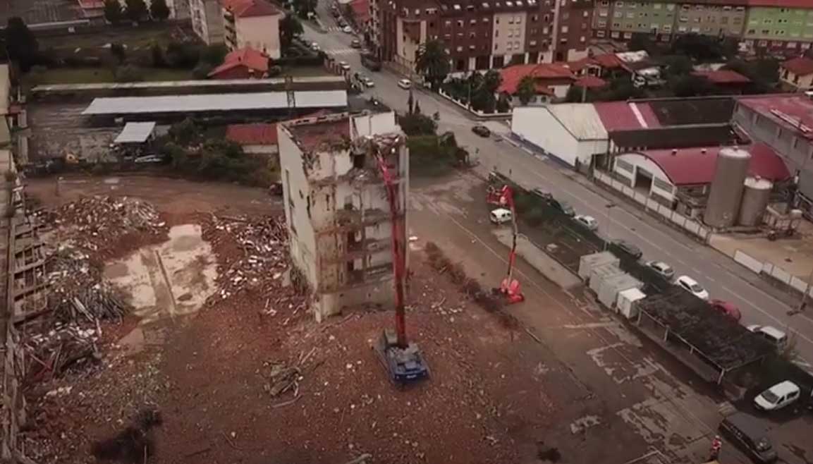 demolición de edificio en Asturias